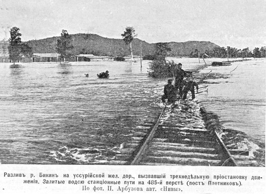 старые фотографии русско-японская война разлив реки Бикин